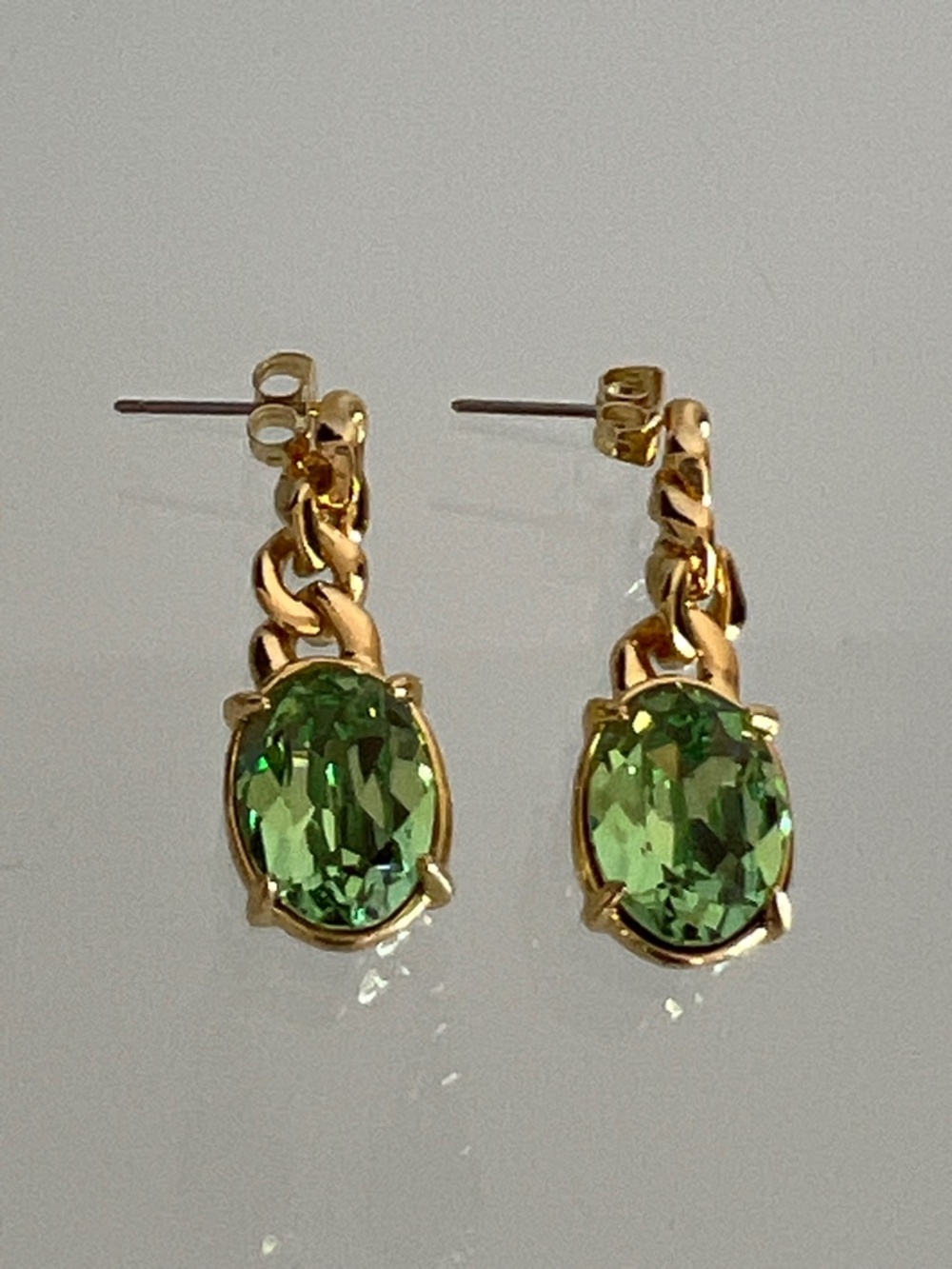 ALEXIS BITTAR Bonbon Crystal Chain Drop Post Earrings